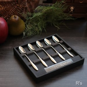 画像: モンブラン　18-12ステンレス　コーヒースプーン5本セット　未使用品　箱付き（1A 6224）