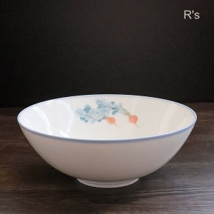 画像: 乃りたけ　ノリタケ　大鉢　21ｃｍボウル　赤かぶ柄　未使用品（DD6242）