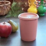 画像: タッパーウェア　デコレーター　丸型保存容器　1,200ｍｌ　ピンク　ユーズド品 (TP6249)