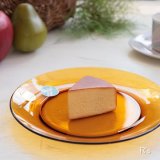 画像: フランス　DURALEX　デュラレックス　23ｃｍガラスプレート　アンバー　未使用品 (p6252)