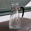 画像2: 石塚硝子　アデリア　レトロ　ガラスウォーターピッチャー　バイアスチェック　ユーズド品 (ケ1929）