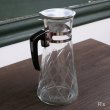 画像3: 石塚硝子　アデリア　レトロ　ガラスウォーターピッチャー　バイアスチェック　ユーズド品 (ケ1929）