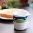画像1: ノリタケ　レトロ　マグカップ　ブルー×グリーンライン　未使用品（MM2831）