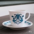 画像2: ノリタケ　PROGRESSION　カップ＆ソーサー　レトロ　青花　未使用品（1B　6312）