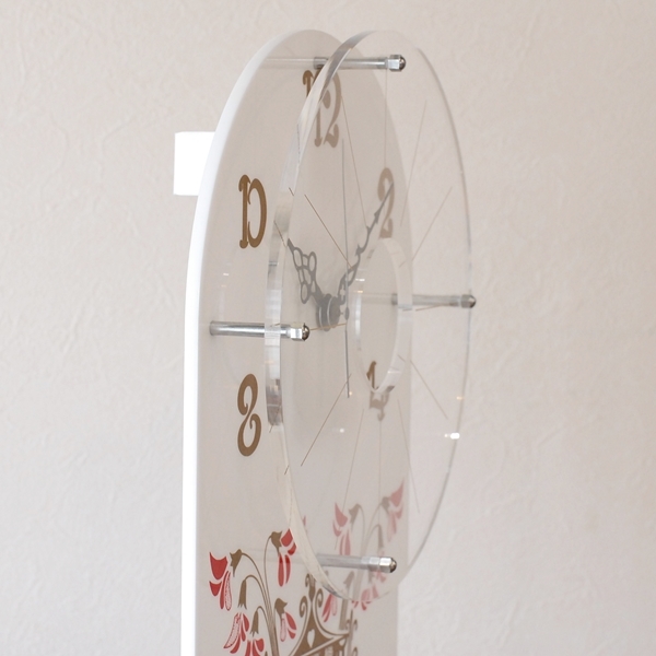 画像4: メルヘン時計　花車　置き時計　掛け時計　ユーズド品（ｇ964）