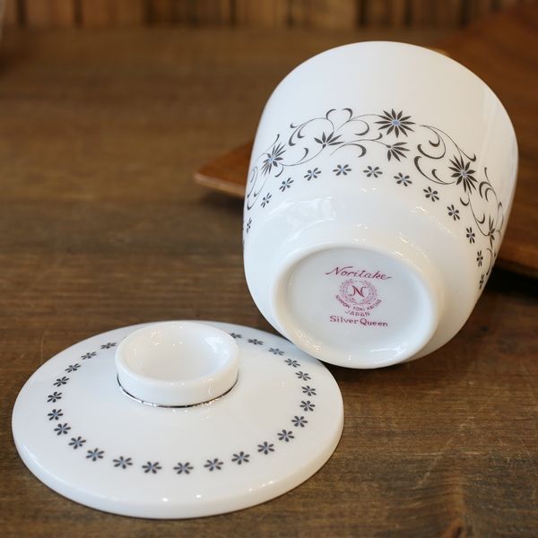 画像4: ノリタケ　シルバークイーン　茶碗蒸し器　キャニスター　未使用品（し1667）