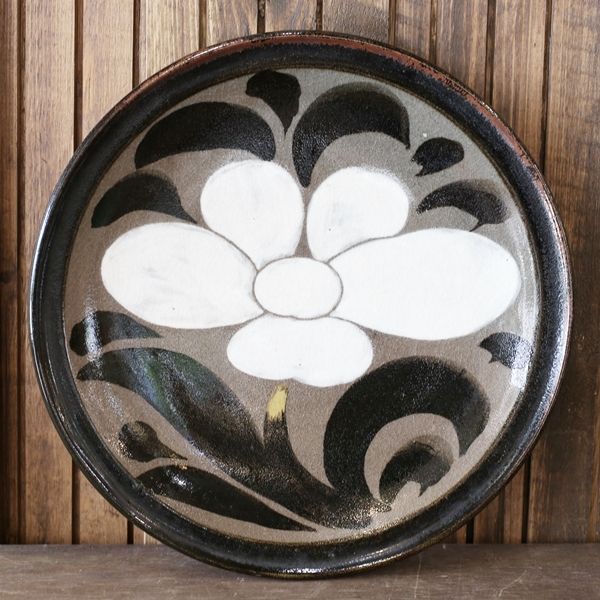 画像2: 正次　飾り皿/大皿　白い花　ユーズド品（テ2014）