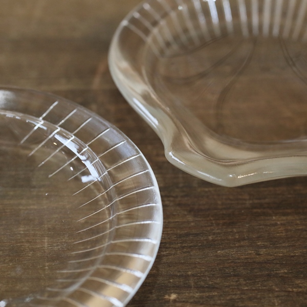 画像4: カガミクリスタル　シェル型　ガラス　小皿　クリア　4枚セット　未使用品（ノ2203）