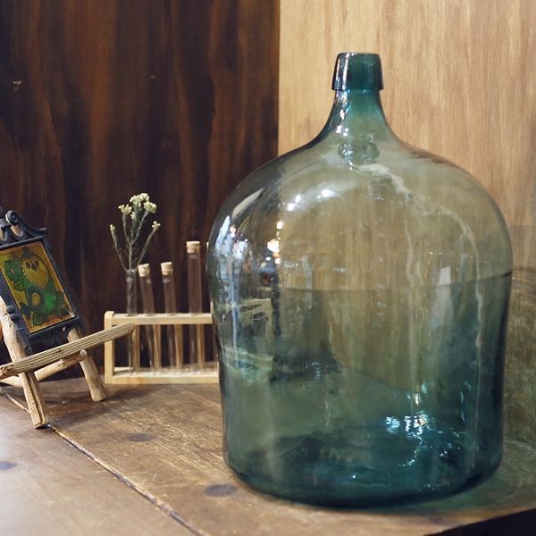 レトロ　硫酸瓶/ガラス瓶　グリーン　ユーズド品