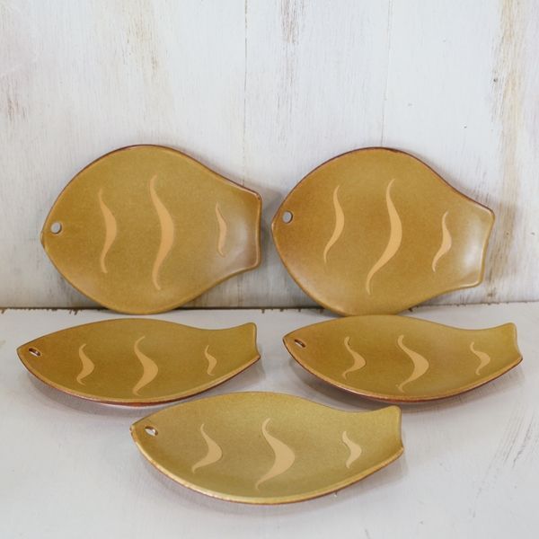 画像5: 魚形プレート　大皿1枚＆小皿5枚セット　未使用品（か3217）