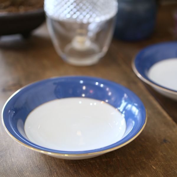 画像1: ノリタケ　サラダボウル/取り皿　ブルー　アンティーク品（ W 3458）