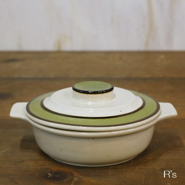画像2: Sango　三郷陶器　グラタン皿　キャニスター　Country Song　グリーンライン　未使用品（や　3748）