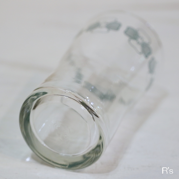 画像4: 石塚硝子　アデリアグラス　レトロタンブラー/コップ　パンジー　グリーン　未使用品（ｂ3922）