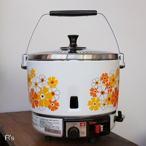 画像1: 東邦ガス　ガス炊飯器　レトロ　花柄　炊飯器　PCM-7A　未使用品　取扱説明書付き（棚4456）