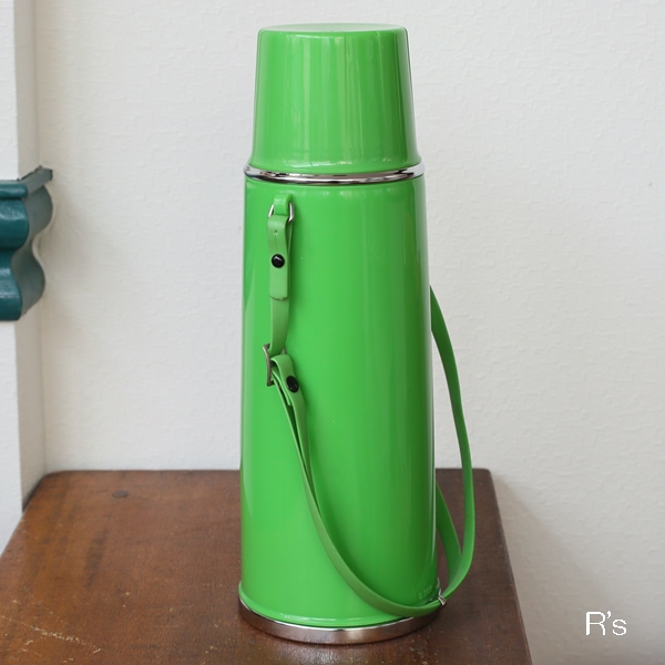 孔雀印 ピーコック魔法瓶 保温水筒 レトロ バキュームボトル グリーン