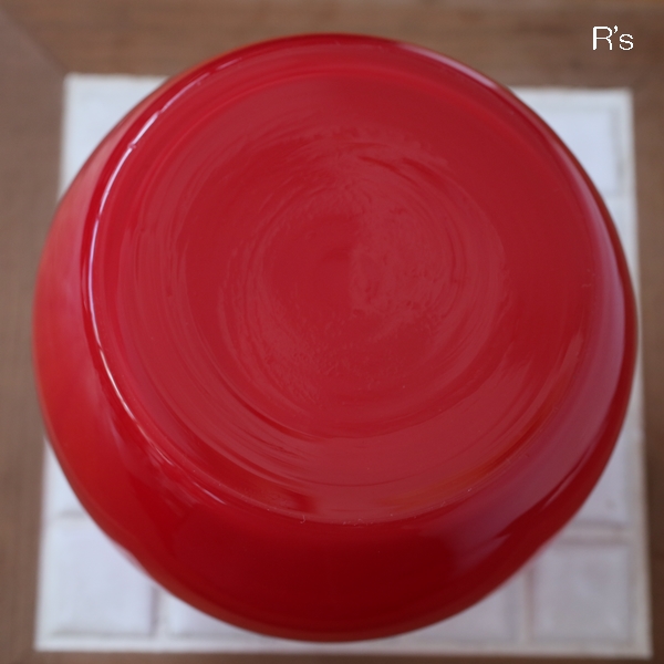 画像4: ガラス　フラワーベース　花生け　赤　ユーズド品（箱12　4577）