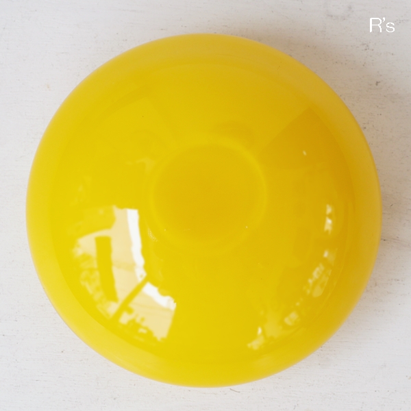 画像5: ガラス灰皿　フラワーベース　イエロー　未使用品（ｗ4597）