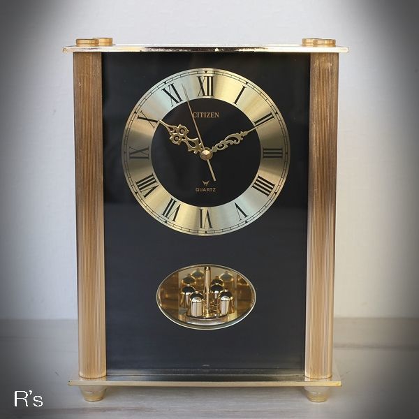 柔らかい 置き時計 インテリア時計 昭和レトロ CITIZEN 置き時計 