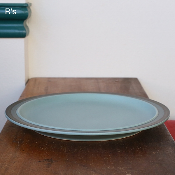 画像3: KASUGA　ARROW STONE　31ｃｍプレート　ストーンウェア　大皿　ブルー　未使用品（ク4917）