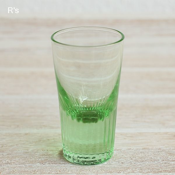 画像2: レトロ　ショットグラス　リキュールグラス　グリーン（も5031）