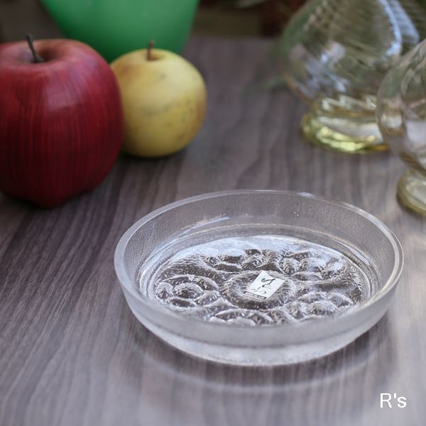 画像1: SOGA GLASS　ソガガラス　はにわ　小皿　ガラス深皿　未使用品　箱付き（ス5046）