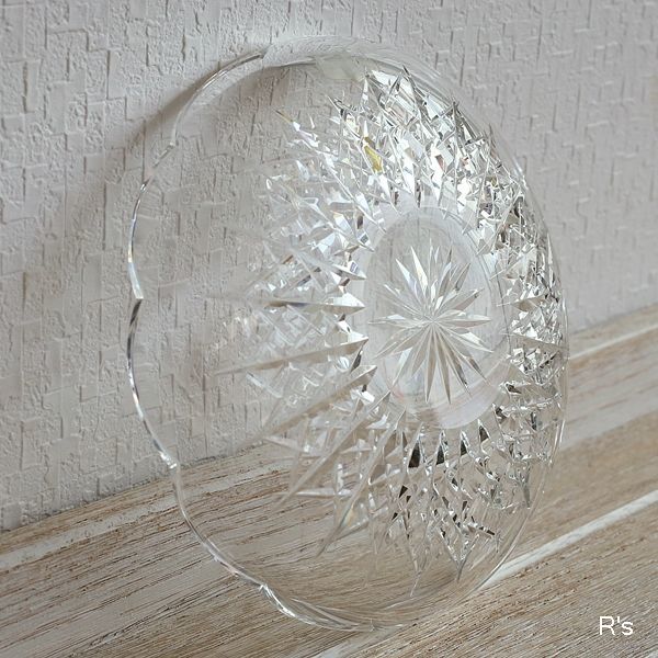 画像5: ノリタケクリスタル　カットガラスプレート　14ｃｍ小皿　花　未使用品（ウ5292）