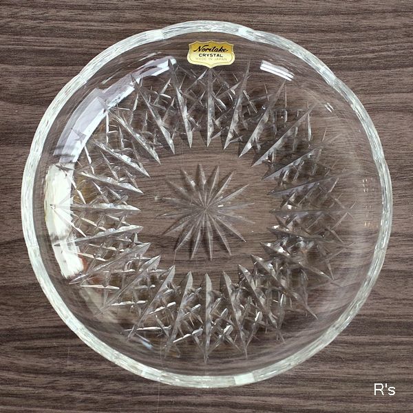 画像3: ノリタケクリスタル　カットガラスプレート　14ｃｍ小皿　花　未使用品（ウ5292）