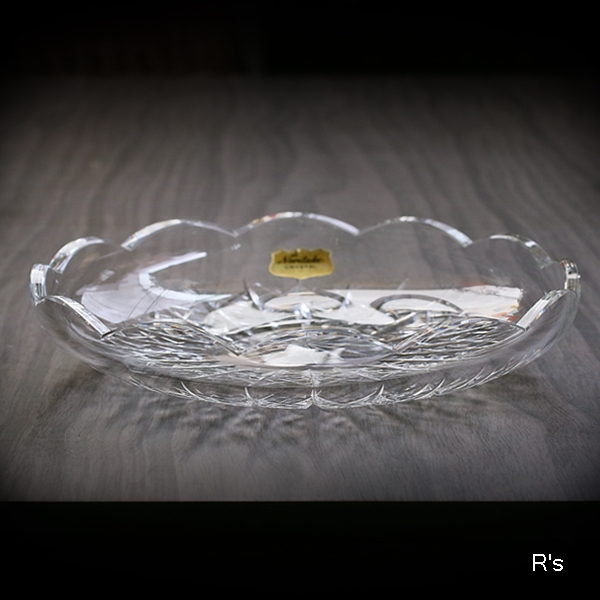 画像4: ノリタケクリスタル　カットガラスプレート　14ｃｍ小皿　花　未使用品（ウ5292）