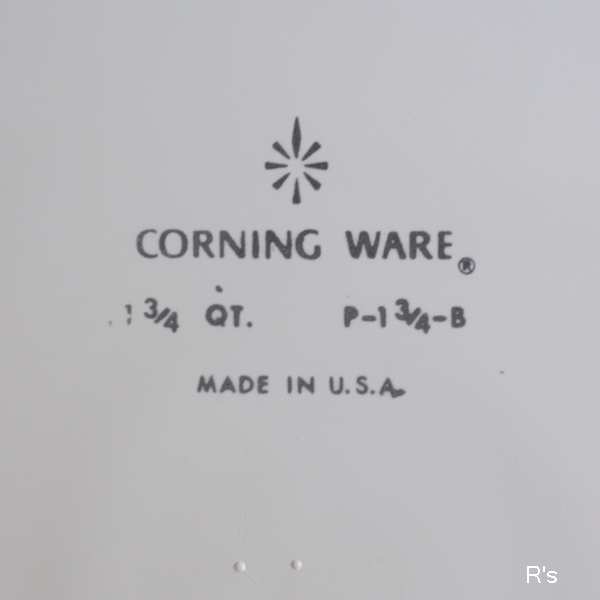 画像5: U.S.A.コーニング　パイロセラム　コーンフラワー　角型両手鍋　17ｃｍ　未使用品（U1486）