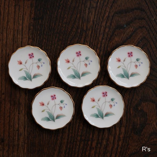 ノリタケ Bone China スプーンレスト5客セット 花柄 金彩 未使用品（ヒ5540） - リユースショップ R's