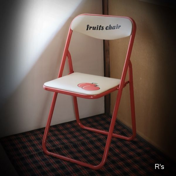 激安特注 赤いパイプ椅子 ロッキングチェア
