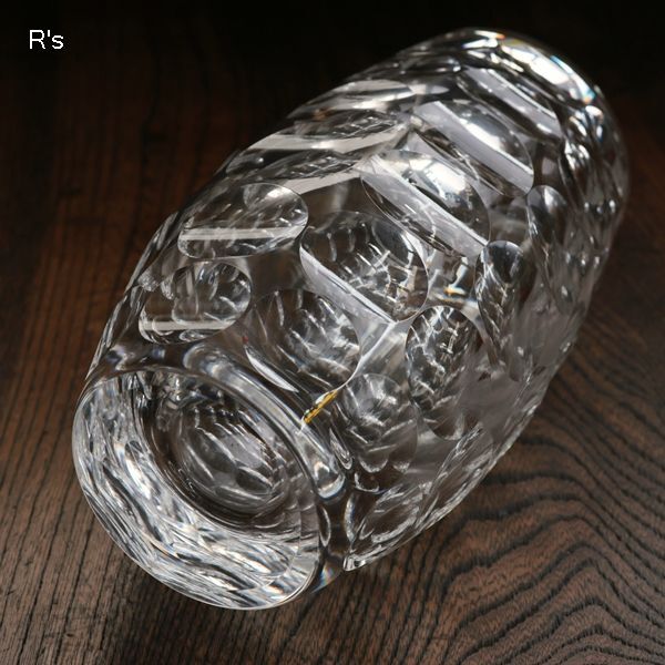 画像4: カガミクリスタル　ガラスフラワーベース　19ｃｍ　泡　未使用品（ワ5665）