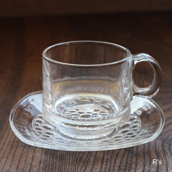 画像2: TOYO　GLASS　東洋ガラス　カップ＆ソーサー　未使用品（HH5700）