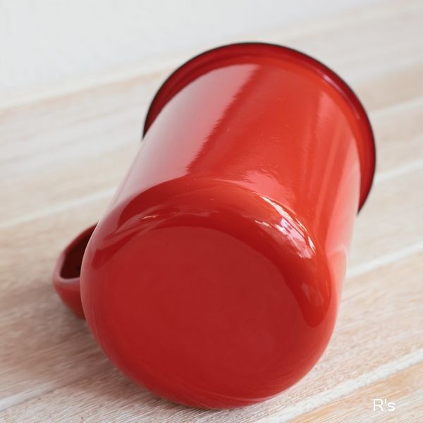 画像5: 富士ホーロー　ハニーウェア　マグカップ　赤　未使用品（U5867）