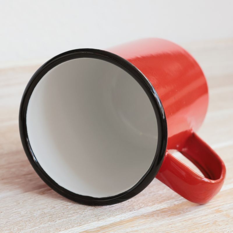 画像4: 富士ホーロー　ハニーウェア　マグカップ　赤　未使用品（U5867）