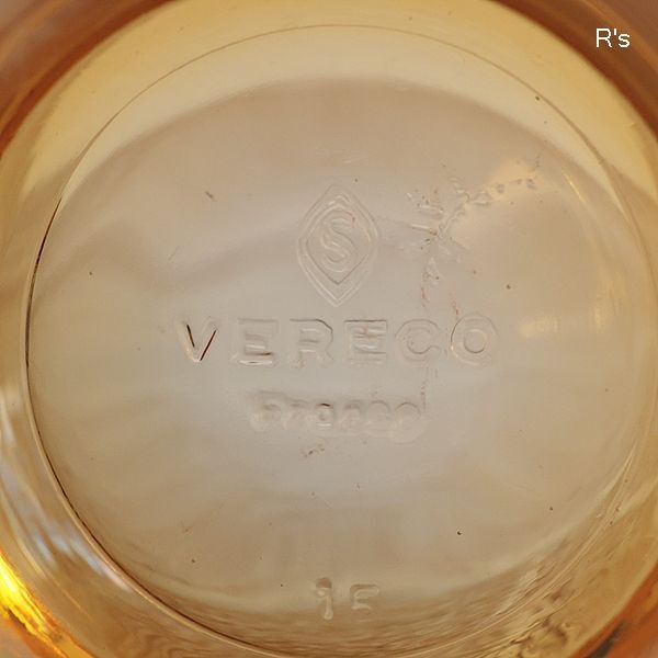 画像5: フランス　VERECO　ベレコ　タンブラー　8ｃｍグラス　アンバー　未使用品（i5 わ5 66)