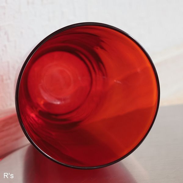 画像4: レトログラス　タンブラー　赤　未使用品（わ2459）