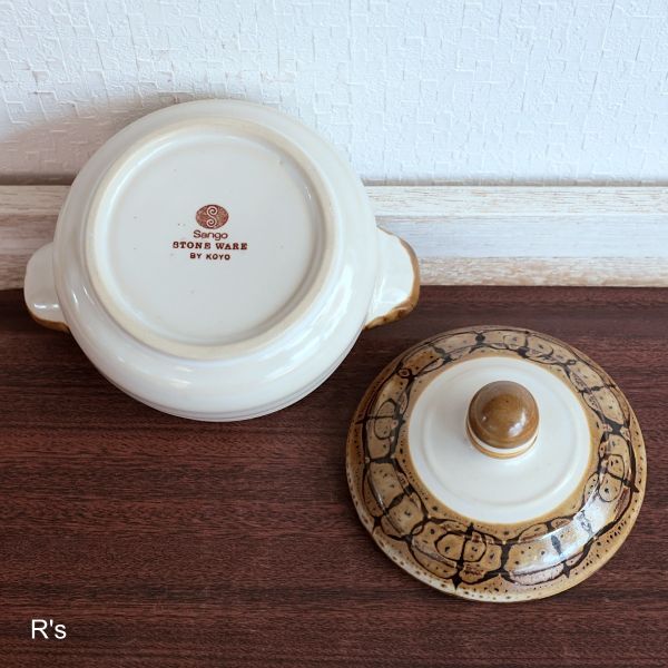画像4: Sango　三郷陶器　BY　KOYO　ストーンウェア　シュガーポット　未使用品（mE941）