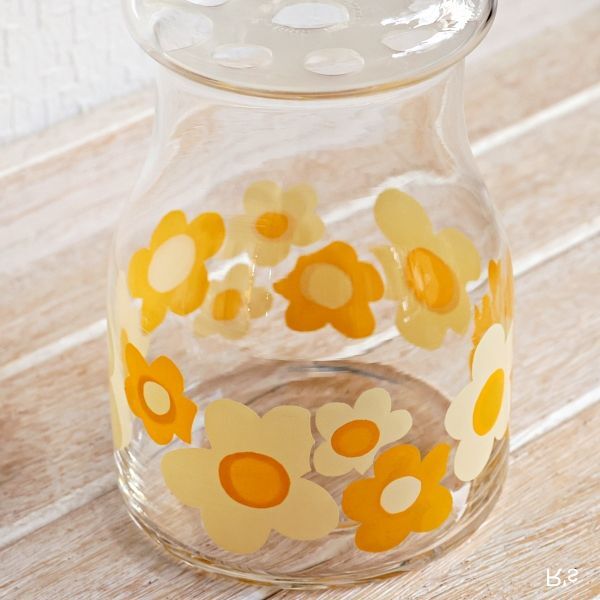 画像3: Sasaki　Glass　佐々木硝子　グランプラス　カラフェ　ウォーターピッチャー　花柄　未使用品（ｗ6042）