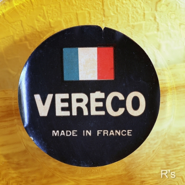 画像4: フランス　VERECO　ベレコ　21ｃｍ　ガラスボウル　アンバー　未使用品（ヌ6173）