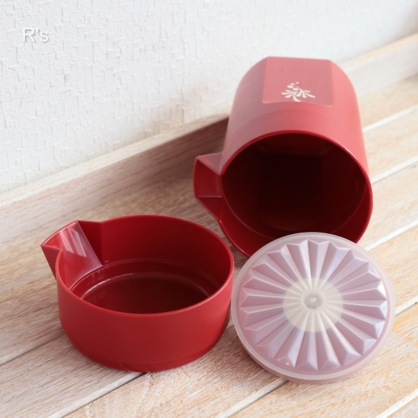 画像4: タッパーウェア　マイキャニスター　筒型　密閉保存容器　レッド　590ｍｌ　未使用品 (HH6210)