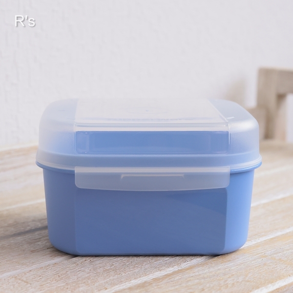 画像2: タッパーウェア　角型ケース　角型保存容器　ブルー　450ｍｌ　未使用品 （MM6215）