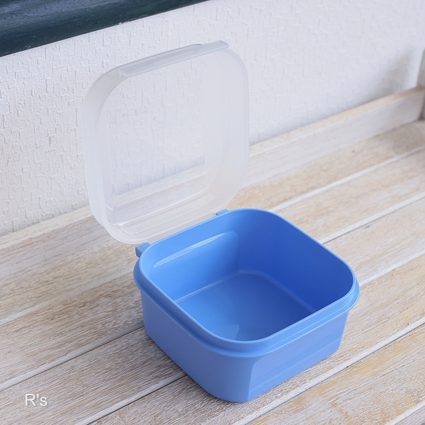 画像4: タッパーウェア　角型ケース　角型保存容器　ブルー　450ｍｌ　未使用品 （MM6215）