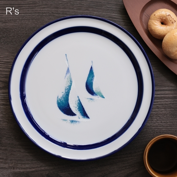 画像1: ノリタケ　ストーンウェア　27ｃｍプレート　B968　RUNNING　FREE　ユーズド品(7A 1920)