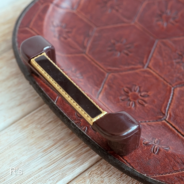 画像4: レザートレイ　革製角盆　フローレンス　ユーズド品 （し 6236）