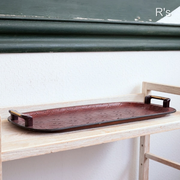 画像3: レザートレイ　革製角盆　フローレンス　ユーズド品 （し 6236）