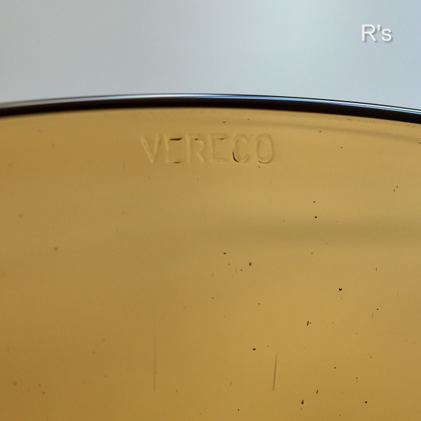画像7: フランス　VERECO　ベレコ　ガラス　23ｃｍプレート　アンバー　未使用品 (d3277)