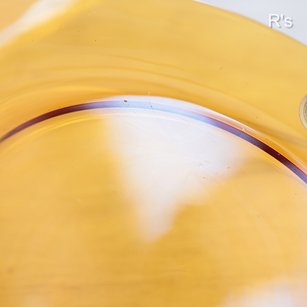 画像5: フランス　DURALEX　デュラレックス　23ｃｍガラスプレート　アンバー　未使用品 (p6252)